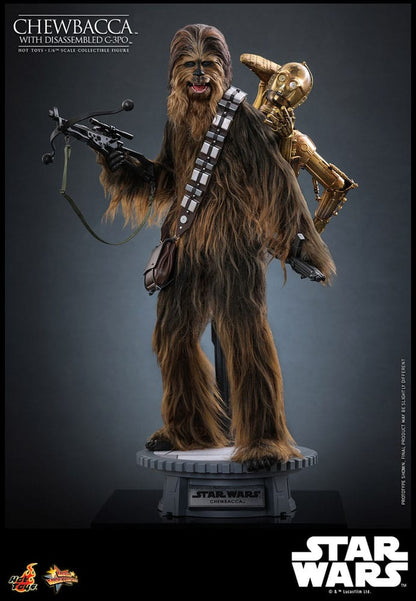 Chewbacca con C-3PO a la espalda – figura de colección Hot Toys escala 1/6 Star Wars