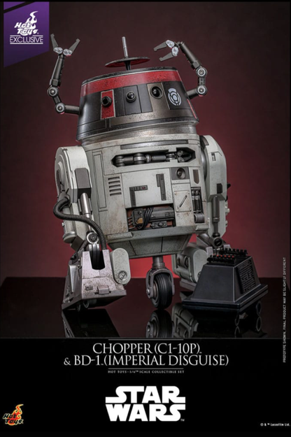 Figura coleccionable Hot Toys Star Wars Chopper y BD-1 Imperial Disguise escala 1/6.
