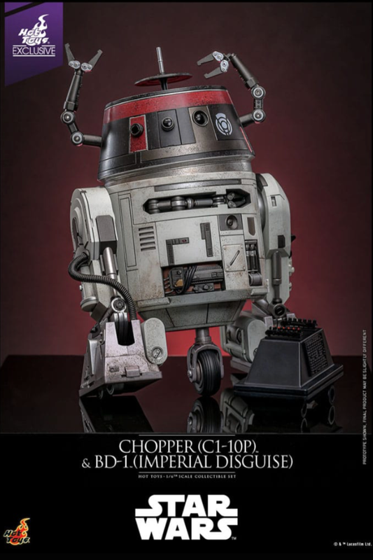 Figura coleccionable Hot Toys Star Wars Chopper y BD-1 Imperial Disguise escala 1/6.