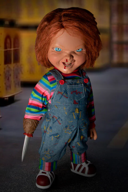 Figura parlante Chucky de 38 cm con cuchillo – Mezco Toyz Child’s Play