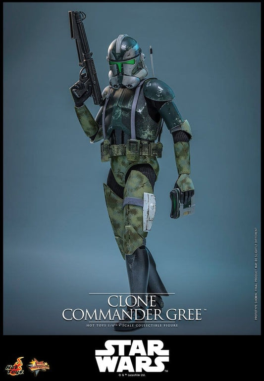 Figura Clone Commander Gree Hot Toys 1/6 inspirada en Star Wars La Venganza de los Sith
