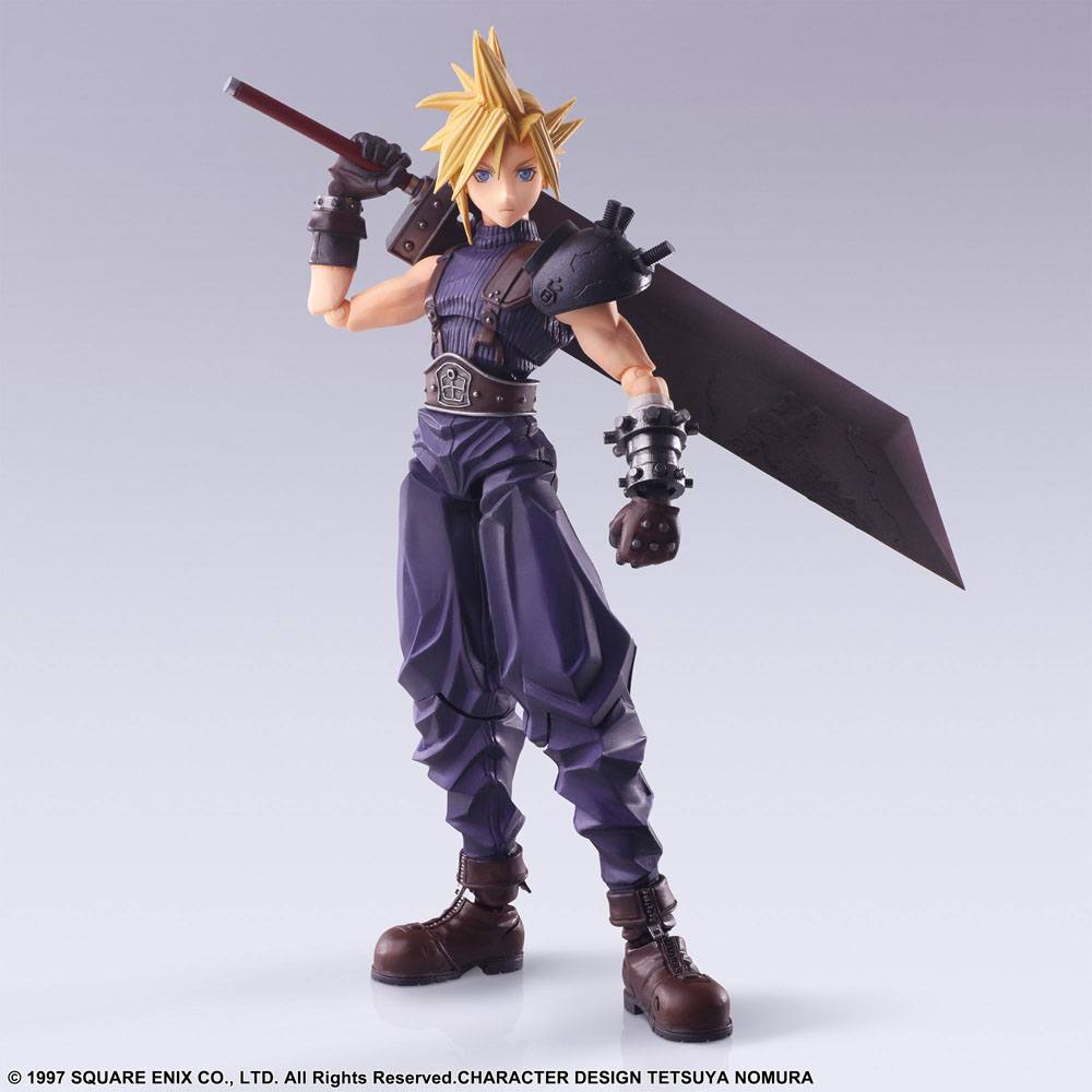 Cloud Strife Bring Arts Final Fantasy VII figura oficial articulada con Buster Sword.
