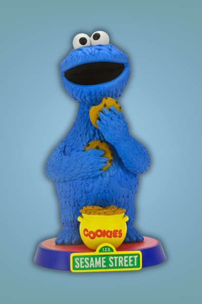 Figura Cookie Monster Head Knocker 18 cm NECA Sesame Street Barrio Sésamo