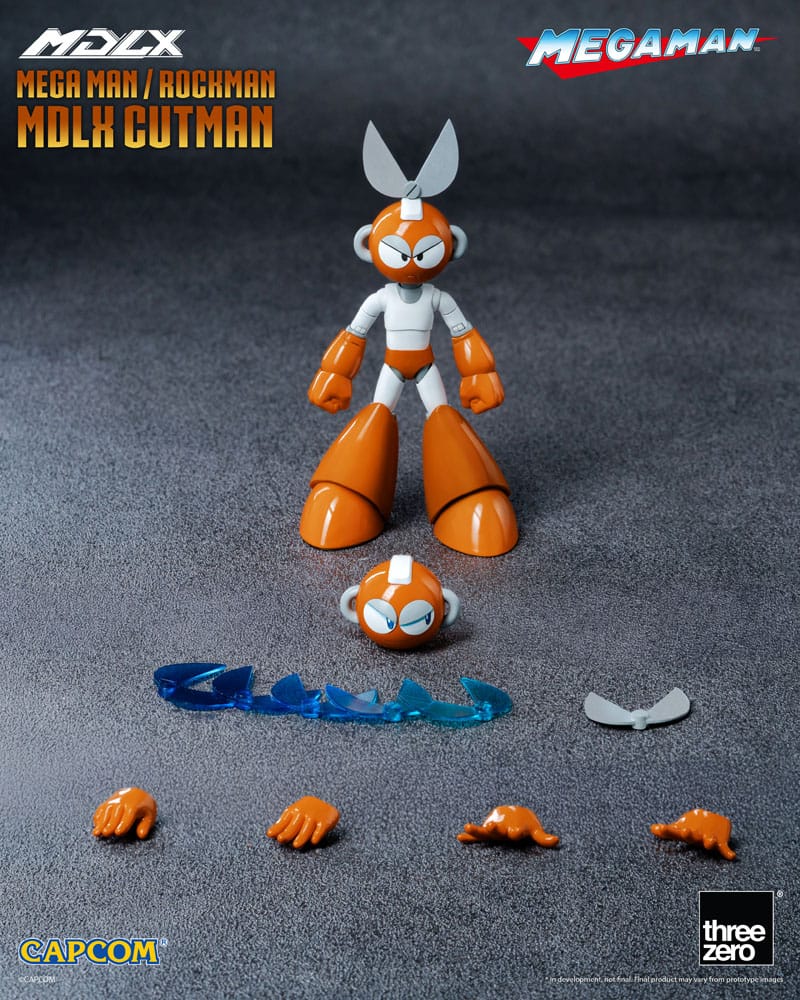 Figura Cut Man Mega Man MDLX con accesorios intercambiables de Threezero.