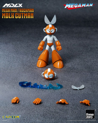 Figura Cut Man Mega Man MDLX con accesorios intercambiables de Threezero.