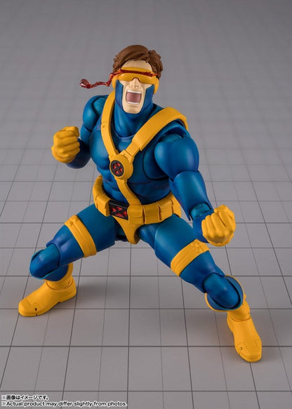 Figura articulada Cyclops S.H.Figuarts Marvel Gamerverse en pose de acción