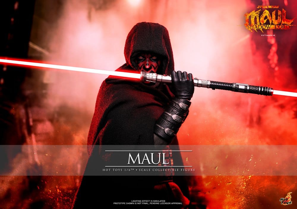 Detalle del rostro y tatuajes de Maul Hot Toys Shadow Lord