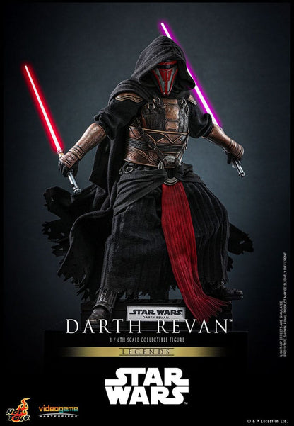 Detalle de armadura metálica cobre de Darth Revan Hot Toys Star Wars Legends