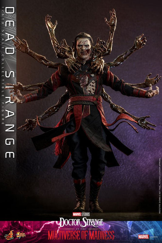 Figura Dead Strange Hot Toys escala 1/6 con capa demoníaca y aspecto zombi, Multiverse of Madness