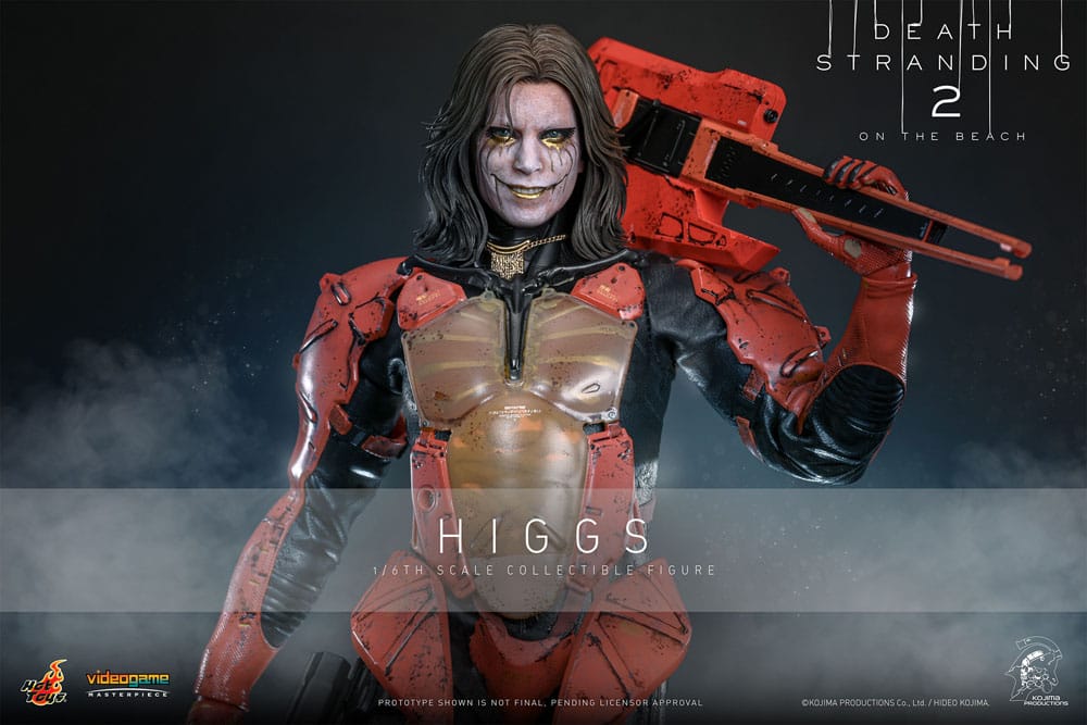 Accesorios incluidos de la figura Higgs Hot Toys Death Stranding 2