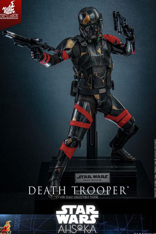 Figura articulada 1/6 Death Trooper exclusiva con rifle – Star Wars Ahsoka Hot Toys