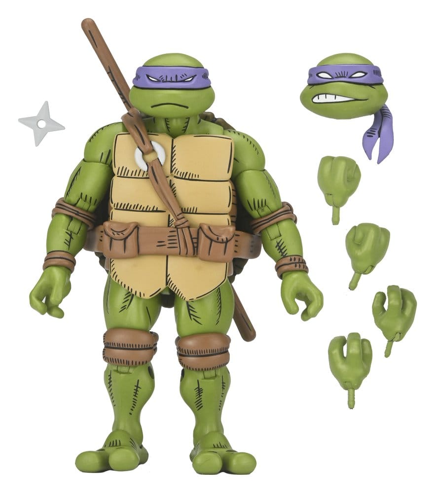 Figura Donatello NECA Tortugas Ninja con bastón bo detalle frontal
