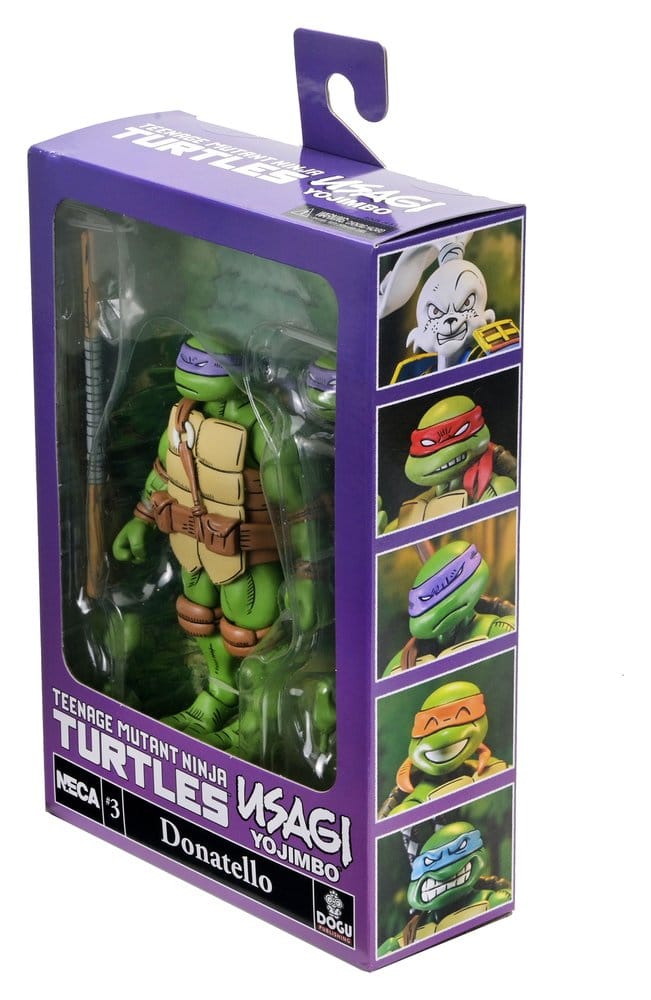 Figura Ultimate Donatello TMNT NECA con cabezas y manos intercambiables