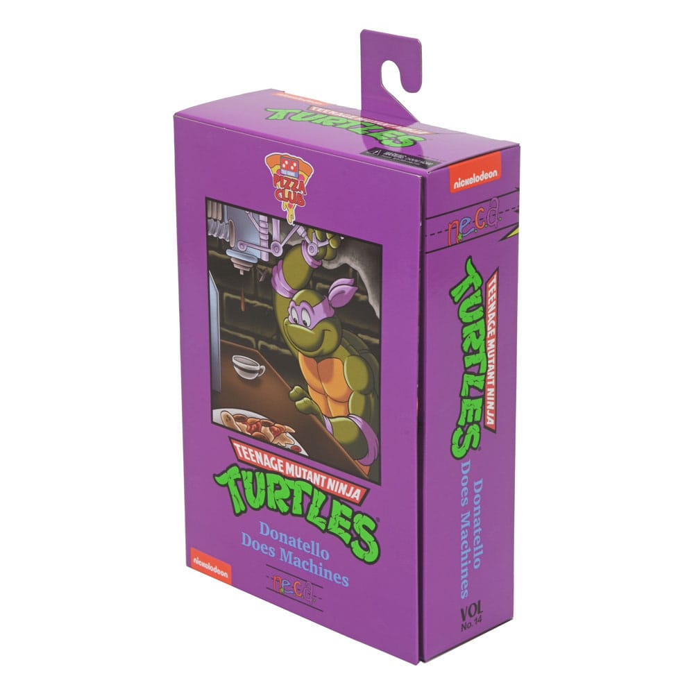 Caja estilo VHS de Donatello TMNT edición Cartoon NECA