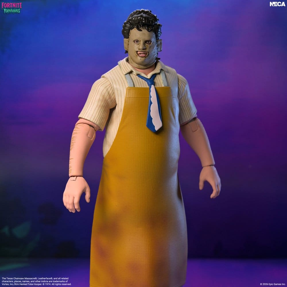 Figura coleccionable Leatherface Fortnitemares inspirada en Fortnite y La Matanza de Texas