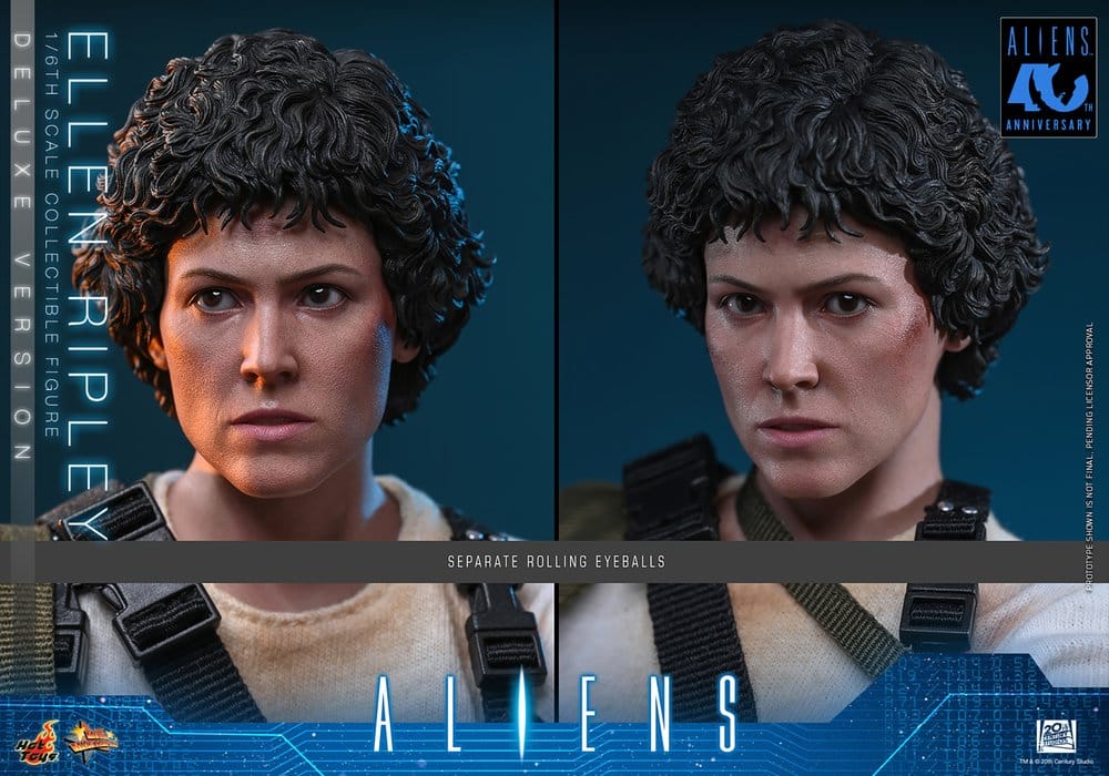 Figura Ellen Ripley Deluxe Hot Toys con Ovomorfo exclusivo y base temática inspirada en Aliens 1986