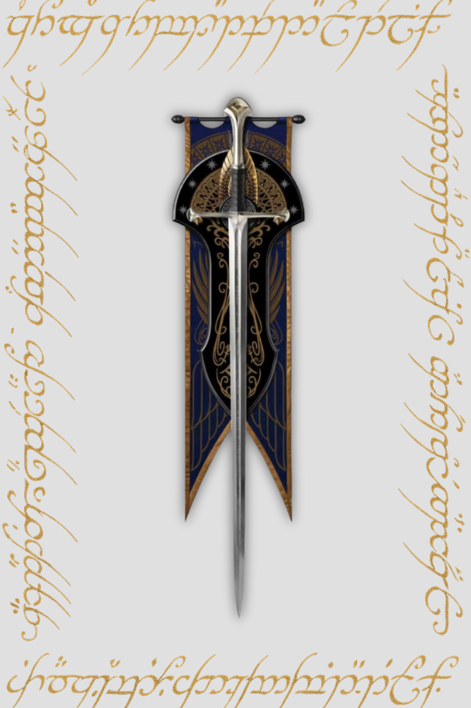 Espada Andúril del Rey Elessar réplica oficial Museum Collection United Cutlery LOTR