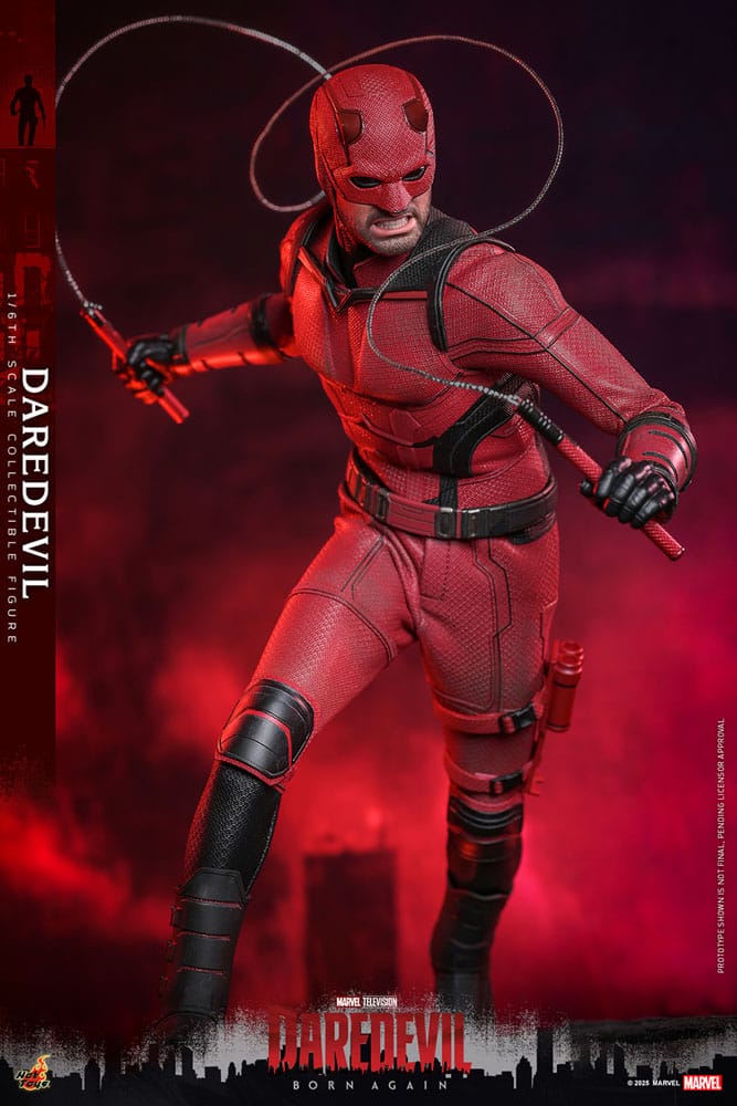 Figura coleccionista Daredevil Born Again Hot Toys detalle frontal