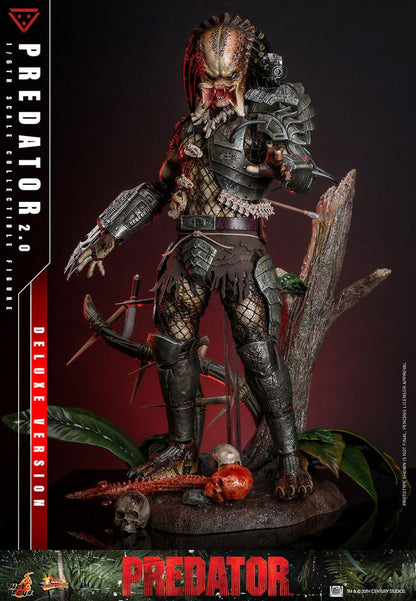 Figura Predator Hot Toys con máscara conceptual exclusiva y detalles de lujo