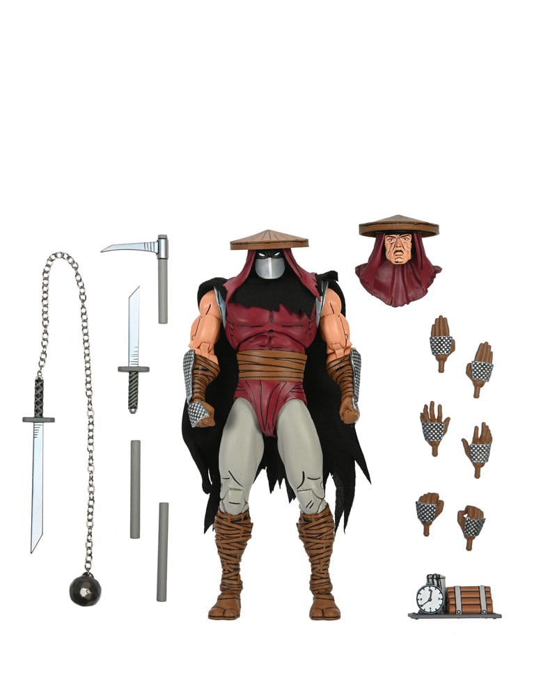 Figura articulada Foot Assassin Classic Colors de NECA con armas inspirada en los cómics de Teenage Mutant Ninja Turtles.