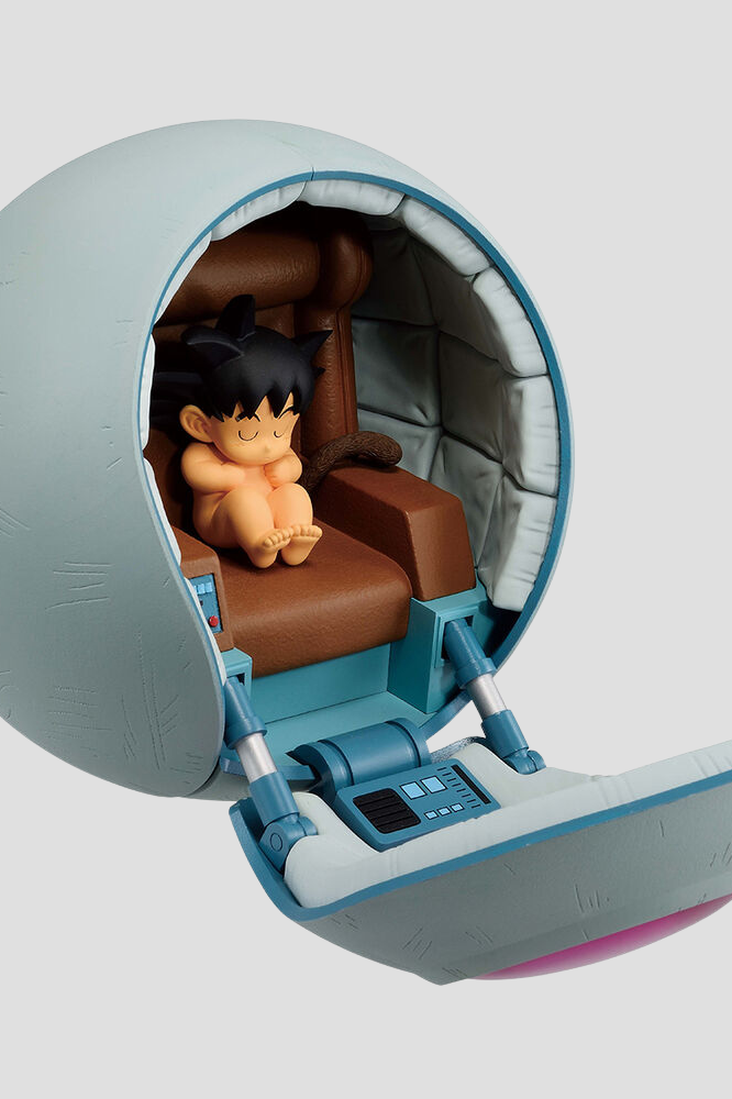 Detalle cápsula Saiyajin figura oficial Bandai Ichibansho.