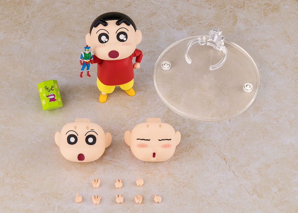 Figura Shin-chan con piezas intercambiables y expresiones faciales