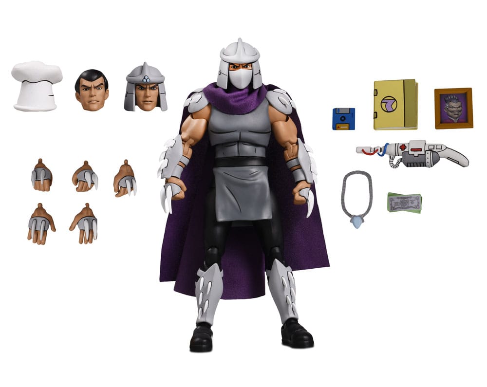 Caja ventana NECA Shredder TMNT – figura articulada retro