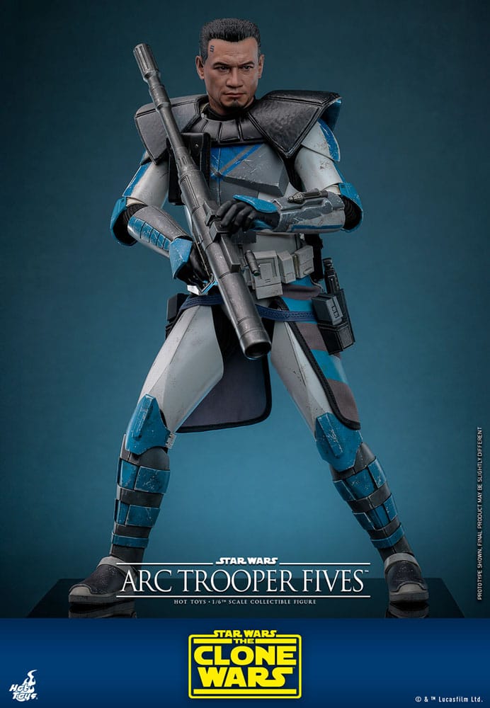 Detalles de la figura Arc Trooper Fives Hot Toys Star Wars Clone Wars