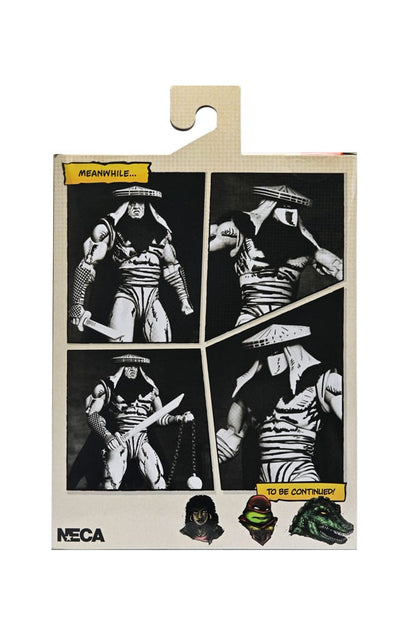 Vista frontal de la figura Foot Assassin Black & White de NECA para Teenage Mutant Ninja Turtles.