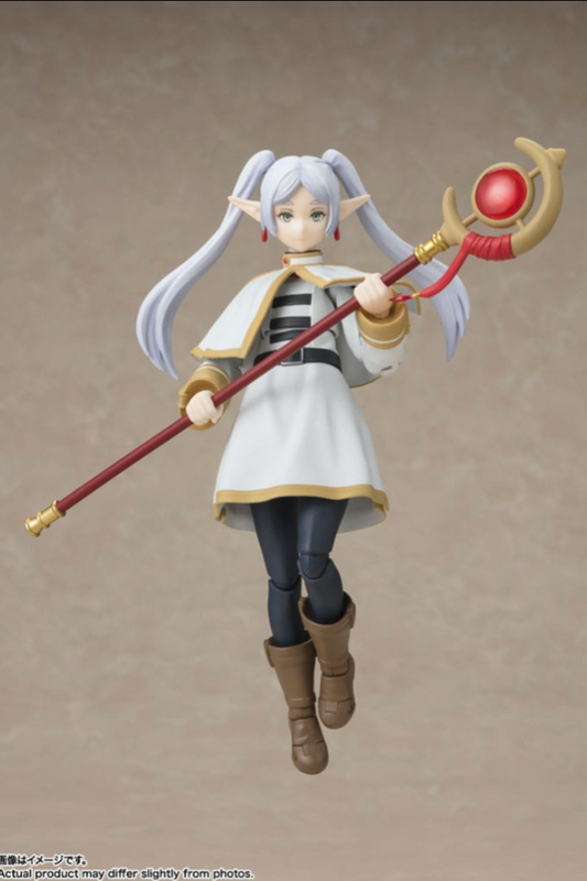 Figura articulada de Frieren con bastón mágico, 14 cm
