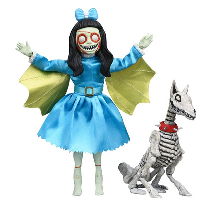 Detalles de la figura Ghouliana NECA con accesorios incluidos.