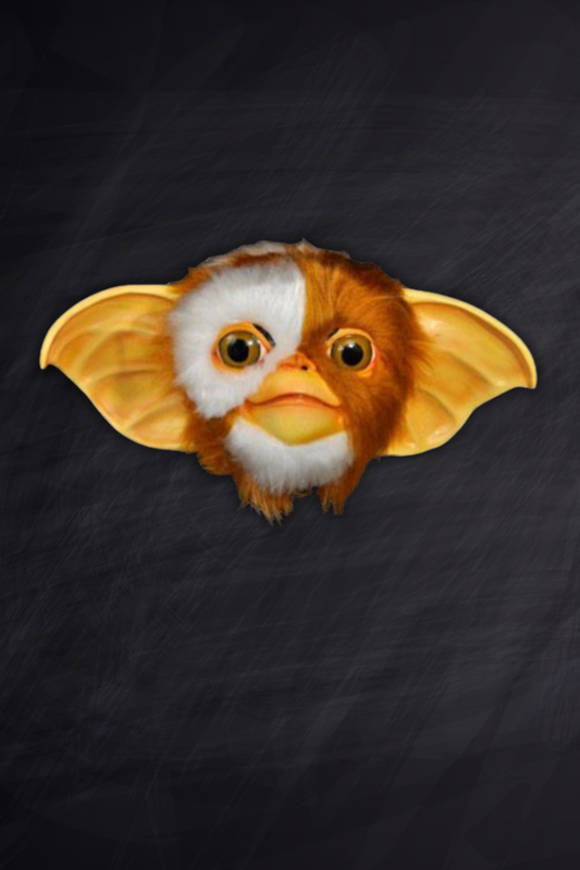 Máscara de látex de Gizmo de Gremlins fabricada por Trick or Treat Studios
