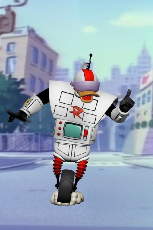 Figura Gizmoduck de NECA basada en DuckTales con diseño robótico clásico y gran nivel de detalle