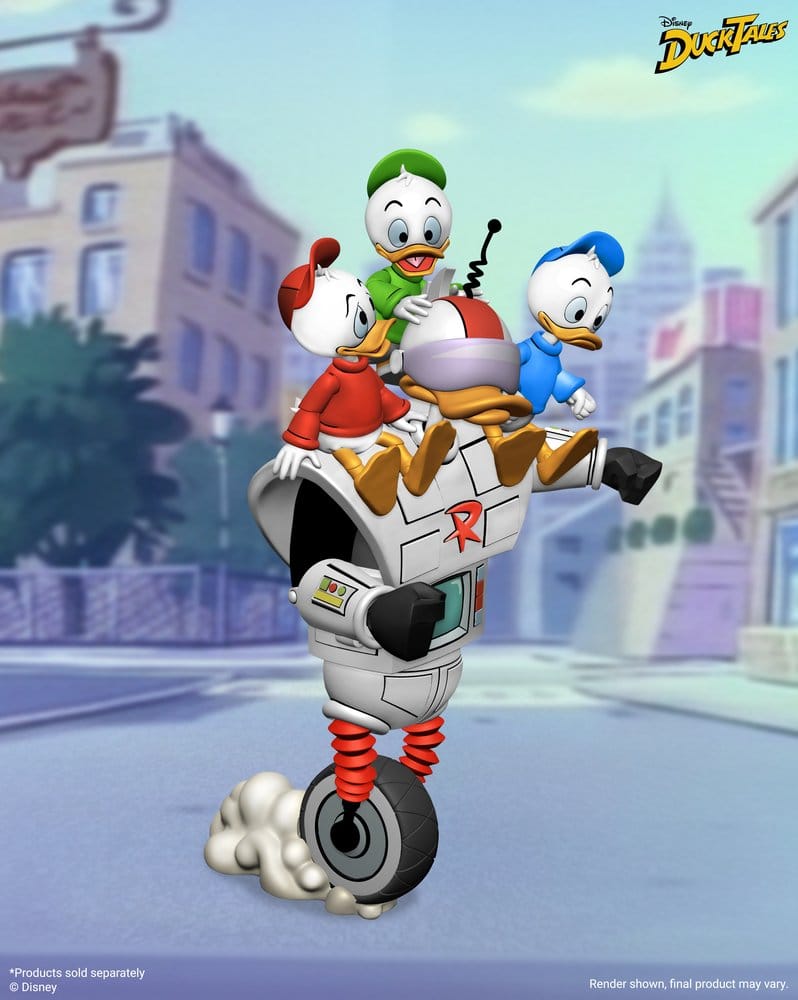 Accesorios de Gizmoduck NECA con base de efecto nube y soporte para exposición