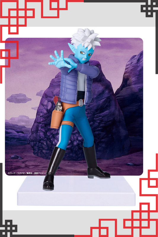 Figura de Glorio con panel de fondo – Dragon Ball Daima 14 cm