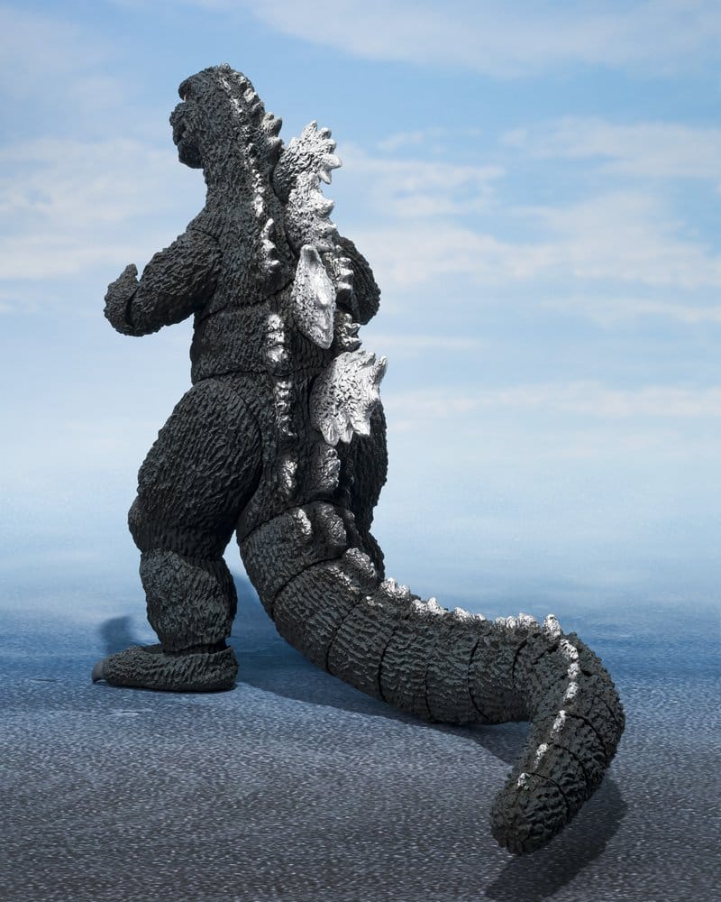 Detalle figura Godzilla 1975 con textura de piel y acabado realista S.H.MonsterArts