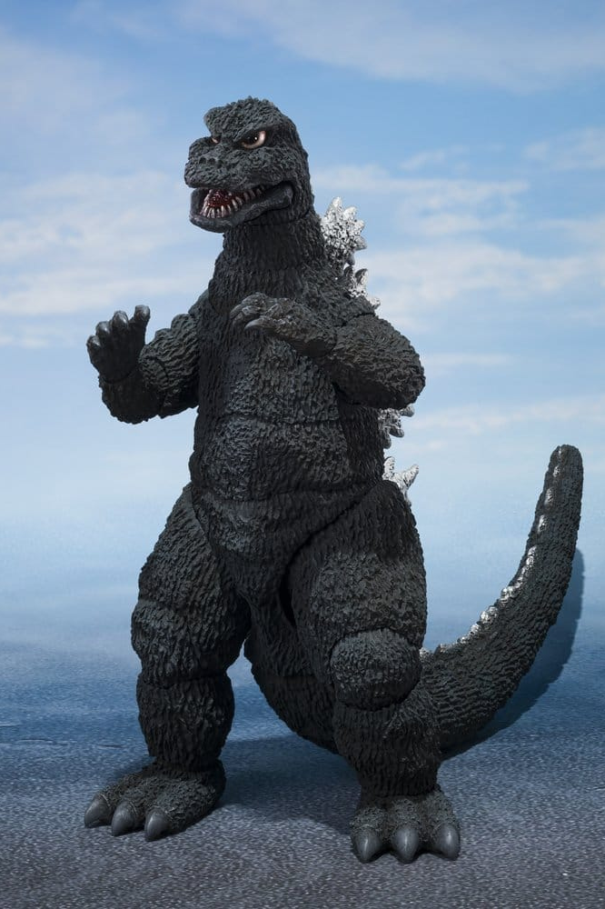 Figura Godzilla 1975 S.H.MonsterArts 16 cm vista frontal con diseño clásico del kaiju