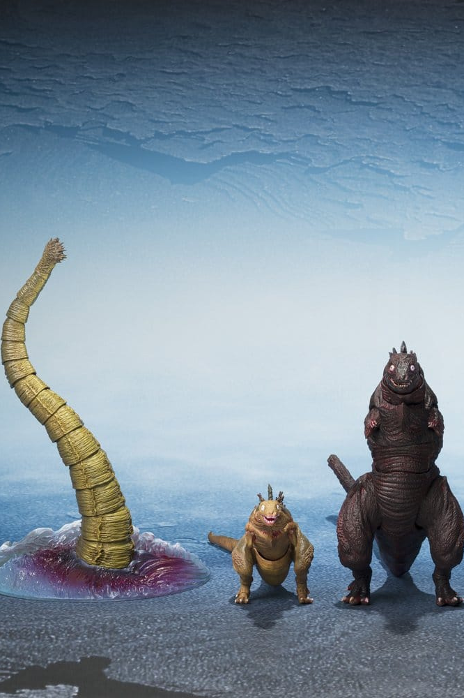 Pack figuras Godzilla 2016 S.H.MonsterArts con diferentes fases evolutivas del kaiju