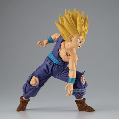 Detalle frontal de la figura de Gohan SSJ 11cm de Banpresto