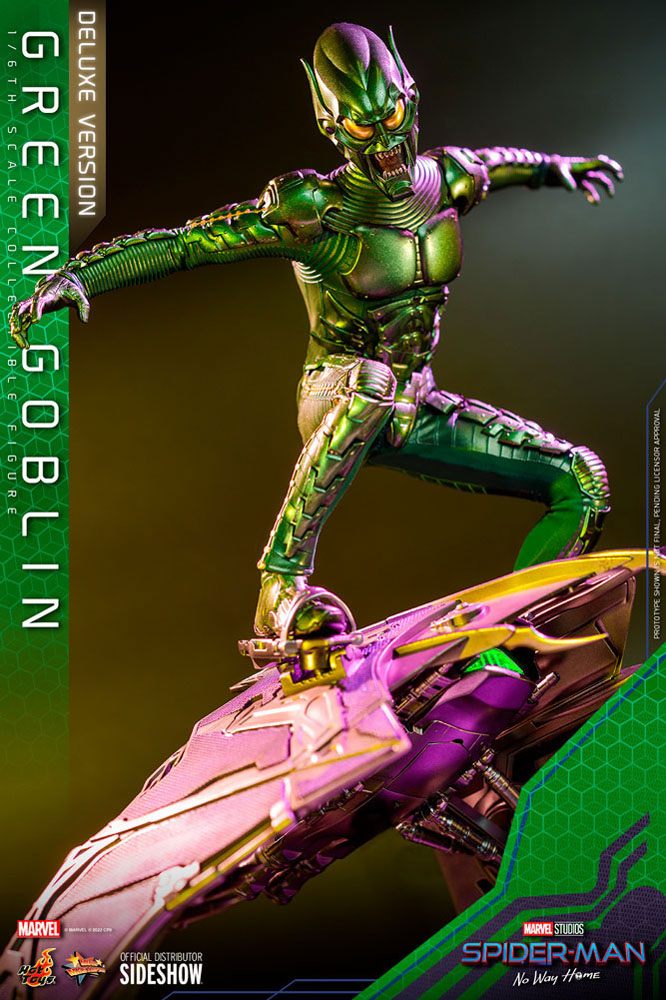 Figura coleccionable Green Goblin Hot Toys escala 1/6 basada en Spider-Man: No Way Home.