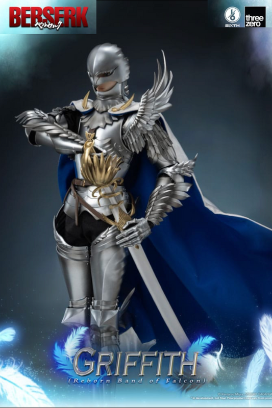 Figura Griffith 1/6 con armadura y capa azul – Berserk – Threezero