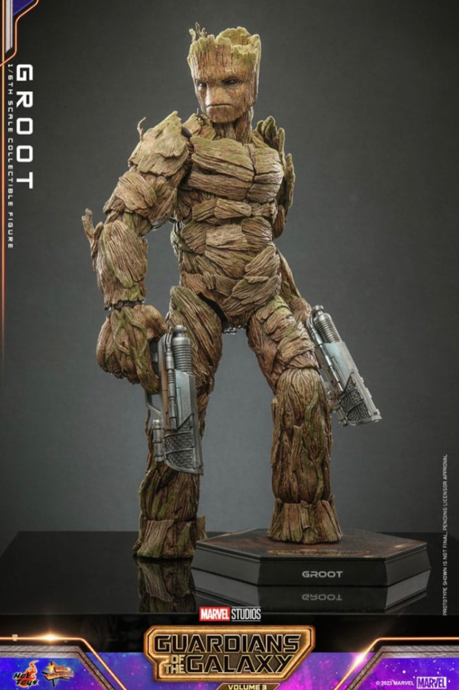 Figura Groot Hot Toys 1/6 Guardianes de la Galaxia Vol. 3 en pose principal