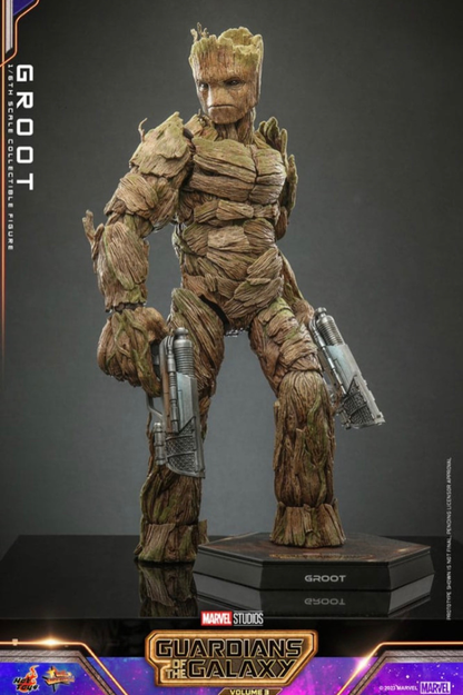 Figura Groot Hot Toys 1/6 Guardianes de la Galaxia Vol. 3 en pose principal