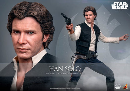 Esculpido facial realista Han Solo 1/4 Hot Toys 46 cm