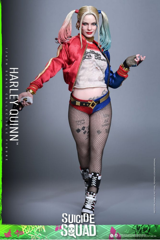 Figura HARLEY QUINN 1/6 Hot Toys Movie Masterpiece 29 cm de Escuadrón Suicida con ropa de tela y accesorios