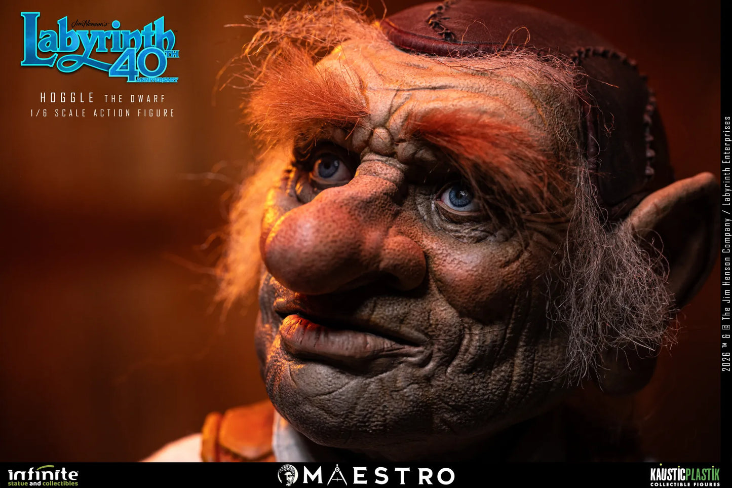 Primer plano de Hoggle The Dwarf Figura 1/6 Labyrinth Kaustic Plastik