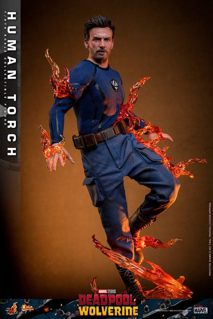 Figura de Human Torch de Hot Toys basada en Deadpool & Wolverine, escala 1/6.