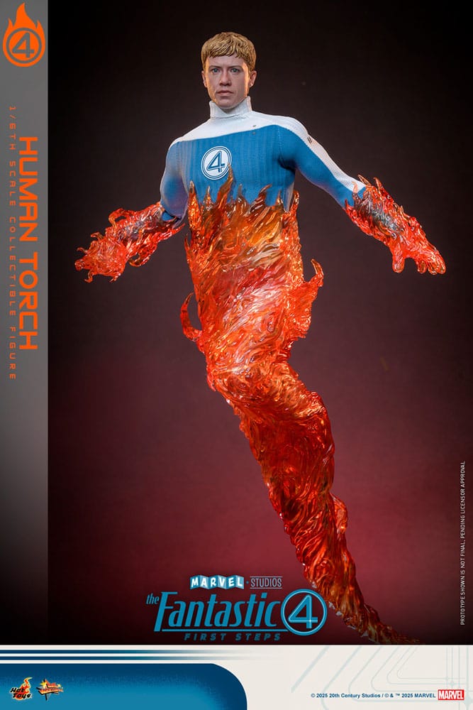 Figura coleccionable Human Torch Movie Masterpiece 30 cm Hot Toys Marvel.