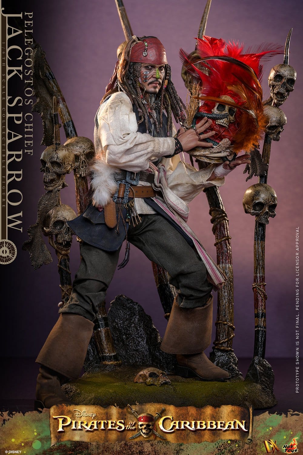 JACK SPARROW (PELEGOSTOS CHIEF) – (HOT TOYS – PIRATAS DEL CARIBE: EL COFRE DEL HOMBRE MUERTO)