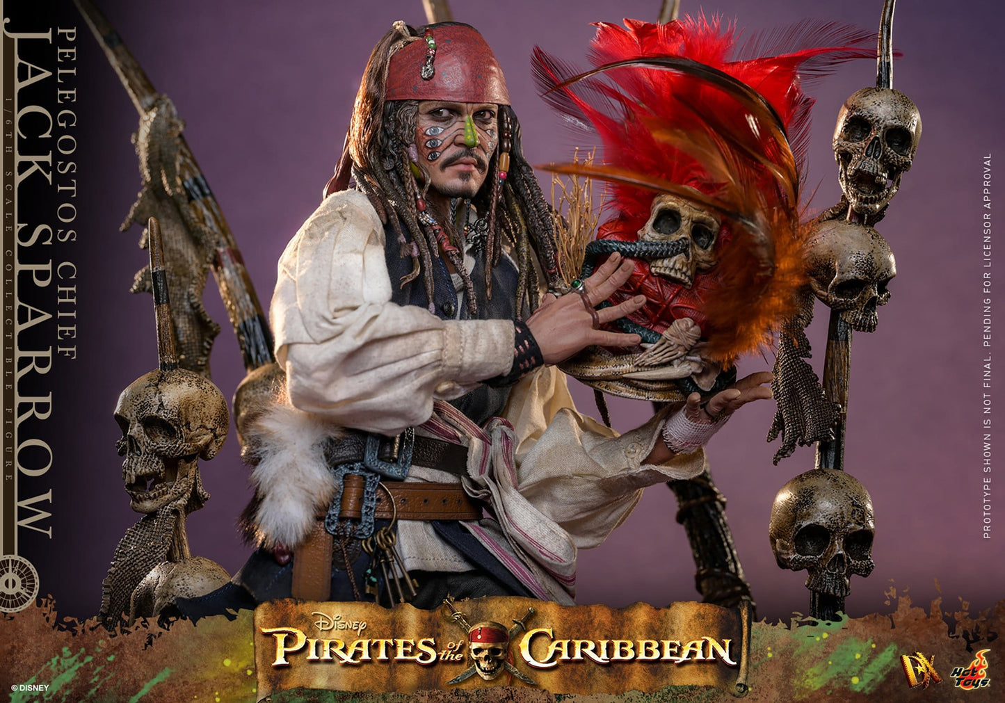 JACK SPARROW (PELEGOSTOS CHIEF) – (HOT TOYS – PIRATAS DEL CARIBE: EL COFRE DEL HOMBRE MUERTO)